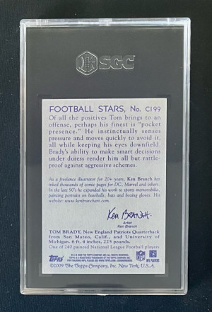 2009 Topps National Chicle Tom Brady #C199 SGC 10 back